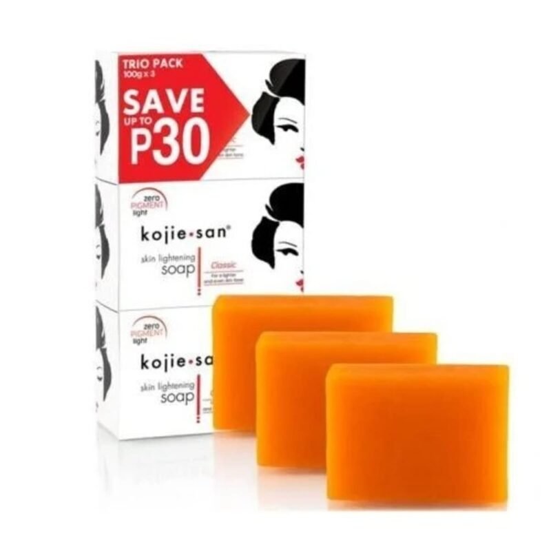 Kojie San Zero Pigment Light Skin Lightening Soap - 3-in-1 - 100g X 3