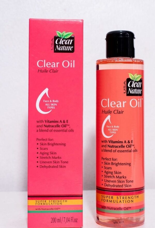 Clear Nature Clear Oil For Face And Body Brightening With Vitamin A And E- 200g