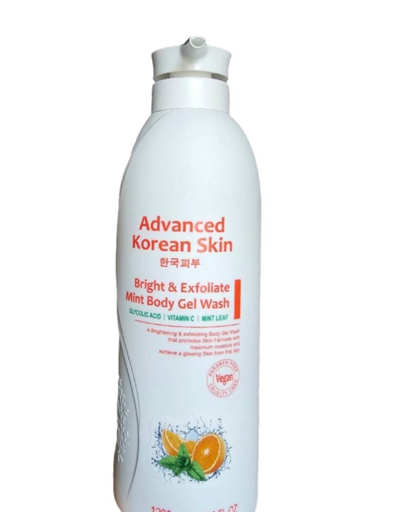 The Advanced Korean Skin Bright & Exfoliate Mint Body Gel Wash 1200ml