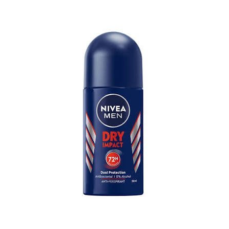 NIVEA Dry Impact Roll-on For Men, 72h- 50ml