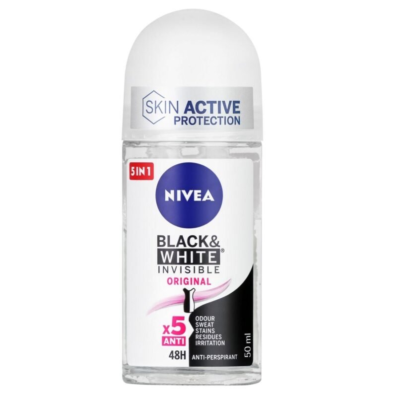 Nivea Black & White Invisible Clear Anti-Perspirant Roll-On 50ml