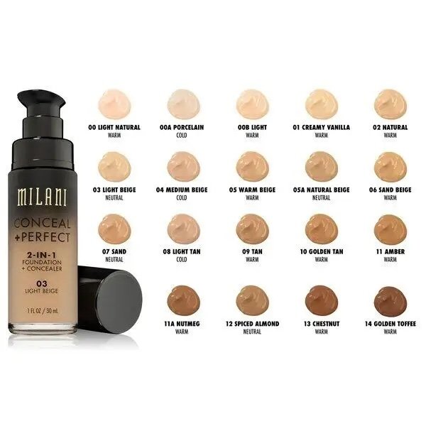 Milani Conceal + Perfect 2-in-1 Foundation + Concealer 30ml