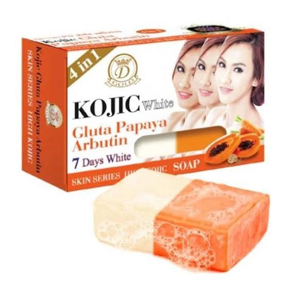Kojic White Gluta Papaya Arbutin 7 Days Whitening Soap