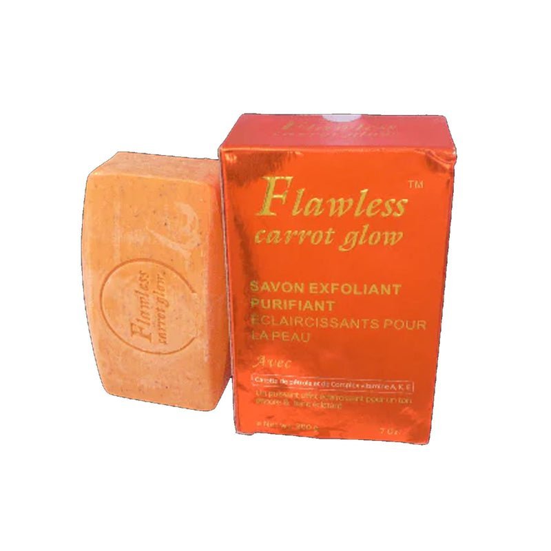 Flawless Carrot Glow Exfoliating Purifying Skin Lightening Soap