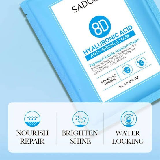 Sadoer 8D Hyaluronic Acid Anti- Wrinkle Facial Mask