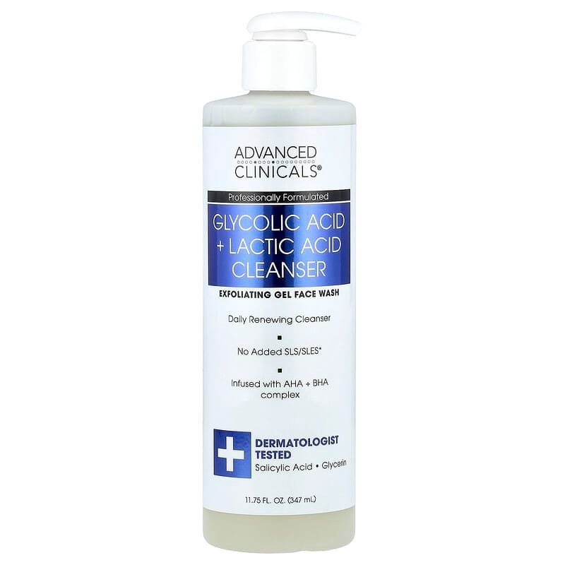 Advanced Clinicals Glycolic Acid + Lactic Acid Cleanser