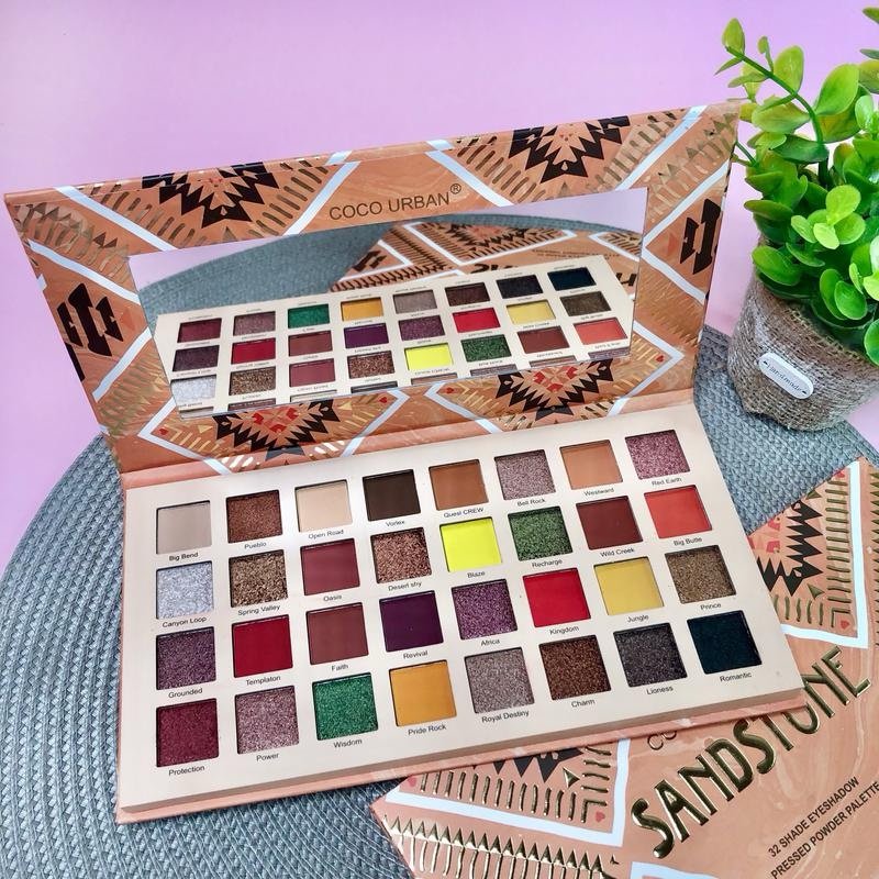 Coco urban sandstone 32 shade eyeshadow pressed powder palette