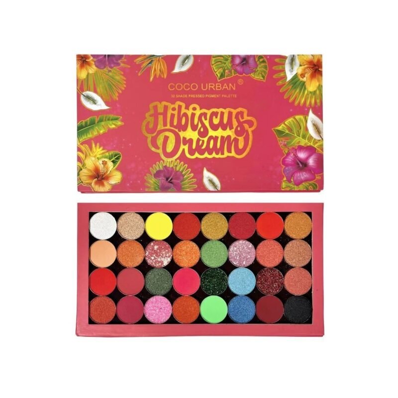 Coco urban 32 shade pressed pigment palette (hibiscus dream)