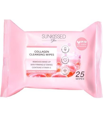 Sunkissed Skin Collagen Cleansing Wipes 25 Pack
