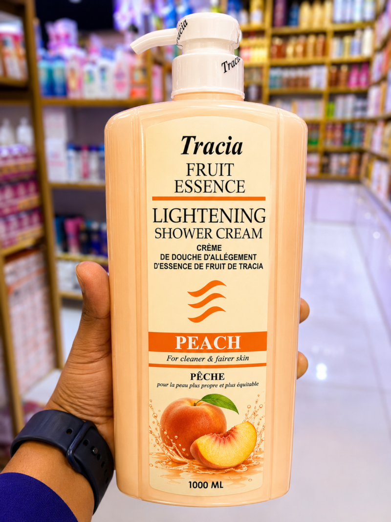Tracia Peach Fruit Essence Lightening Shower Cream 1000ml