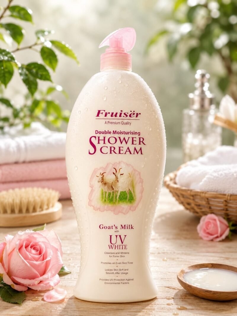 Fruiser Goat Milk With UV White Shower Cream 1000ml