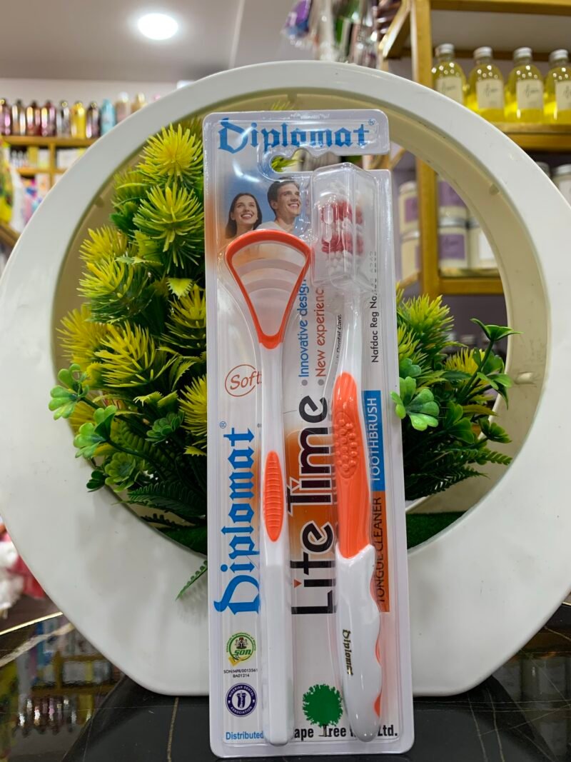 Diplomat Life Time Tongue Scrapper & Brush